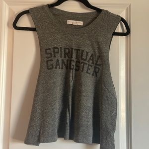 Spiritual Gangster grey tank top, size medium